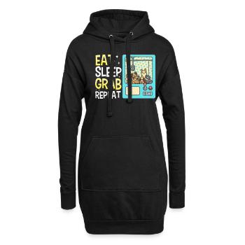 Jeu de griffe Machine à griffes drôle - Sweat-shirt à capuche long Femme - noir - Devant