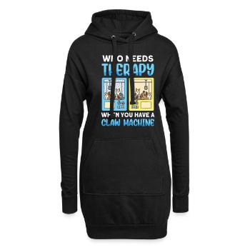 Jeu de griffe Machine à griffes drôle - Sweat-shirt à capuche long Femme - noir - Devant