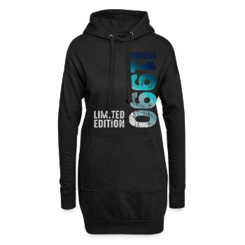 Limited Edition February 1990 Legendär Seit - Hoodie-Kleid - Schwarz - Vorne