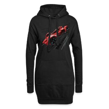 „zeit Für Sim Racing“ Sim Racer - Hoodie-Kleid - Schwarz - Vorne