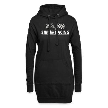 „zeit Für Sim Racing“ Sim Racer - Hoodie-Kleid - Schwarz - Vorne
