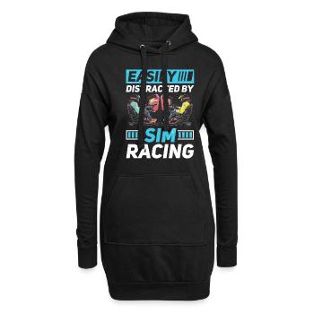 Simulator Cockpit Esports Sim Racing - Hoodie-Kleid - Schwarz - Vorne