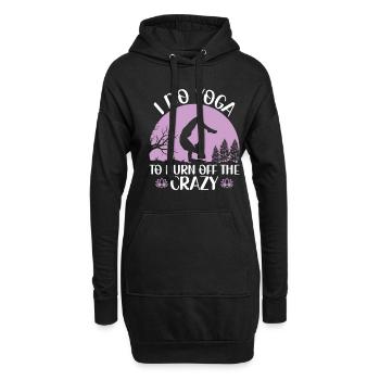 I Do Yoga To Burn Off The Crazy - Yoga Lehrer - Hoodie-Kleid - Schwarz - Vorne