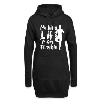 Making Life More Flexible - Yoga Lehrer - Hoodie-Kleid - Schwarz - Vorne
