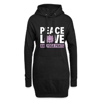 Pantalon Peace Love & Yoga - Professeur de Yoga - Sweat-shirt à capuche long Femme - noir - Devant