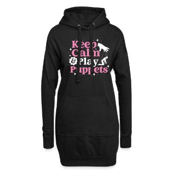 Marionnettiste, marionnettiste - Sweat-shirt à capuche long Femme - noir - Devant