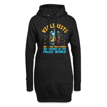 Violonistes, nous sommes les vrais chuchoteurs de cordes de la - Sweat-shirt à capuche long Femme - noir - Devant
