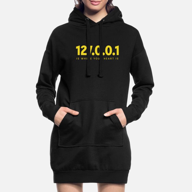127.0.0.1 – Herz Eines Programmierers Hoodie-Kleid