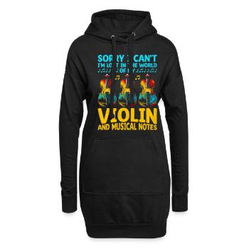 Sorry I Can't I'm Lost In The World Of My Violin V - Hoodie-Kleid - Schwarz - Vorne