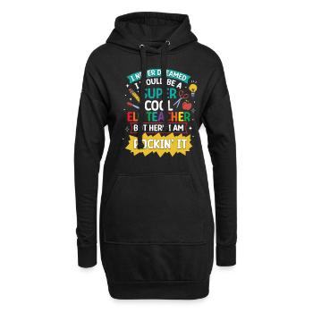 Professeur d’anglais Apprenant d’anglais Professeur d’anglais ELL - Sweat-shirt à capuche long Femme - noir - Devant