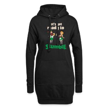 Lustiger St. Patricks Day lässt stolpern - Hoodie-Kleid - Schwarz - Vorne