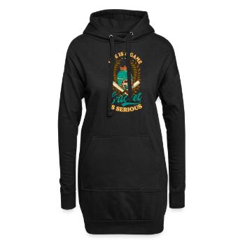 La vie de joueur de cricket est un jeu Le cricket est la vie - Sweat-shirt à capuche long Femme - noir - Devant