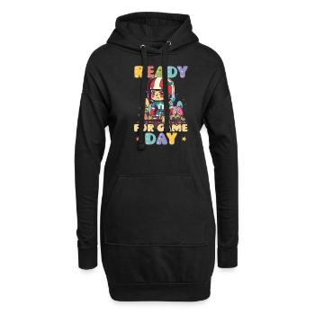 Jour de match de Pâques pour le football - Sweat-shirt à capuche long Femme - noir - Devant