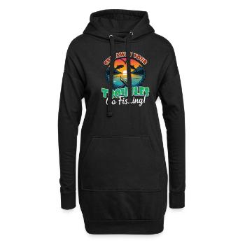 Fisher Fisherman Cast Away Troubles Sunset - Hoodie-Kleid - Schwarz - Vorne