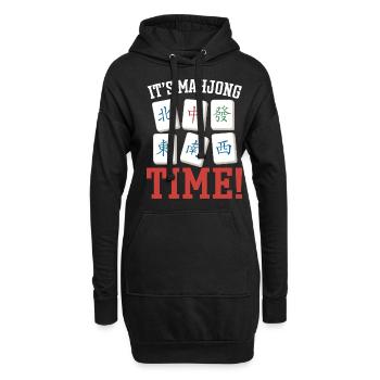 Cadeau pour les fans de Mahjong - Sweat-shirt à capuche long Femme - noir - Devant