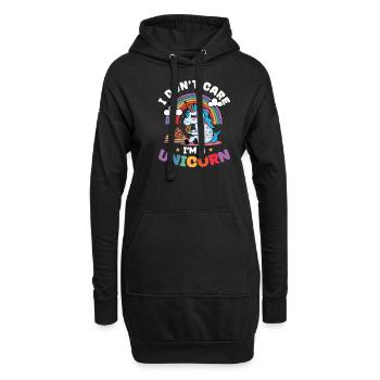 Licorne Soins Je suis une licorne - Sweat-shirt à capuche long Femme - noir - Devant