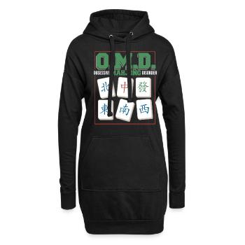 Geschenk für Mahjong Fans - Hoodie-Kleid - Schwarz - Vorne