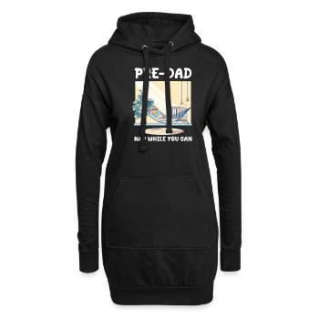 Zukünftiger Vater vor dem Vater Nickerchen, solange Sie können - Hoodie-Kleid - Schwarz - Vorne
