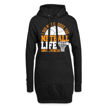Liebe Netball Netballspieler Geschenk - Hoodie-Kleid - Schwarz - Vorne