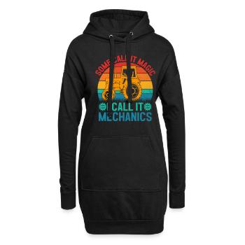 Mécanicien agricole Drôle de tracteur Mécanique Ferme - Sweat-shirt à capuche long Femme - noir - Devant