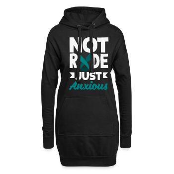 Teal Ribbon PTSD Stress Angststörung - Hoodie-Kleid - Schwarz - Vorne