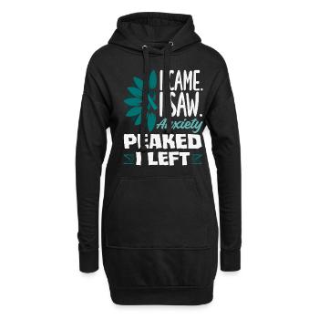 Teal Ribbon PTSD Stress Angststörung - Hoodie-Kleid - Schwarz - Vorne