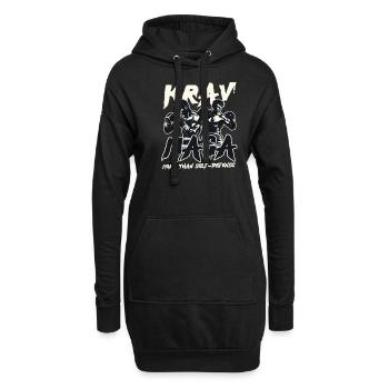 Krav Maga mehr als Selbstverteidigung - Hoodie-Kleid - Schwarz - Vorne