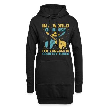 Comté Musique Vintage Amateur de musique Western Country C - Sweat-shirt à capuche long Femme - noir - Devant