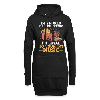 Comté Musique Vintage Amateur de musique Western Country C - Sweat-shirt à capuche long Femme - noir - Devant
