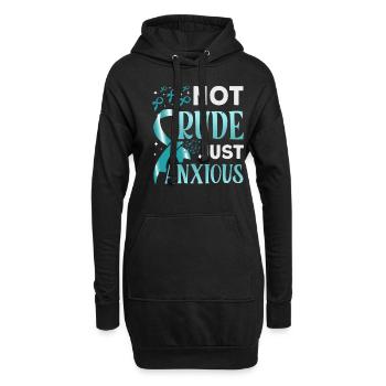 Sarcelle d’hiver SSPT Stress Trouble anxieux - Sweat-shirt à capuche long Femme - noir - Devant