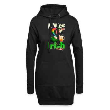 Flamant rose irlandais St Patricks un peu irlandais - Sweat-shirt à capuche long Femme - noir - Devant
