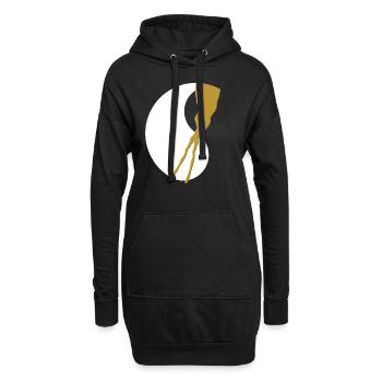 Kintsugi Kintsukuroi Japon imparfait - Sweat-shirt à capuche long Femme - noir - Devant