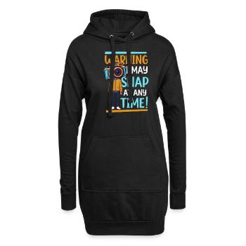 Photography May Snap At Any Time - Hoodie Dress - black - Front