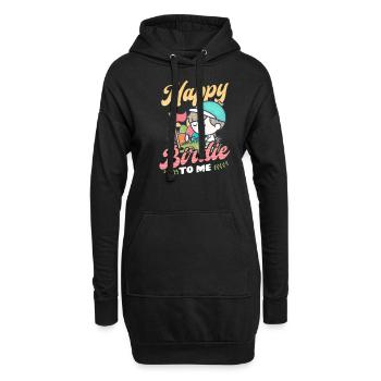 Golf Ostern Happy Birdie für mich - Hoodie-Kleid - Schwarz - Vorne