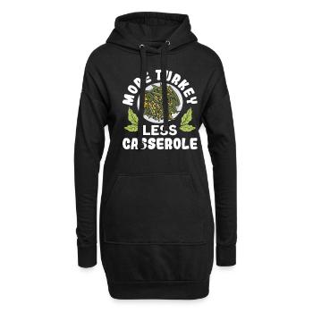 Casserole de Thanksgiving aux haricots verts - Sweat-shirt à capuche long Femme - noir - Devant