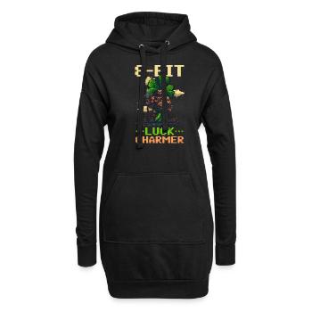 St. Patricks Day Gaming 8-Bit Luck Charmer - Sweat-shirt à capuche long Femme - noir - Devant