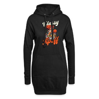 Basketball Ostern stilvoll bis zum Tipoff - Hoodie-Kleid - Schwarz - Vorne