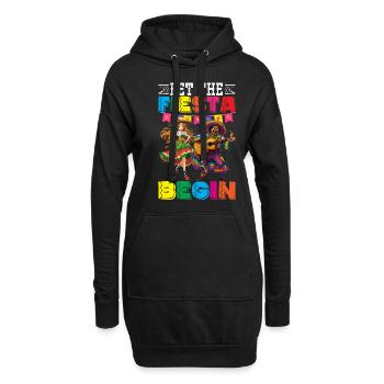 Mexikanische Fiesta Cinco De Mayo - Hoodie-Kleid - Schwarz - Vorne
