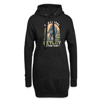 Détection de métaux puis-je détecter dans la cour - Sweat-shirt à capuche long Femme - noir - Devant