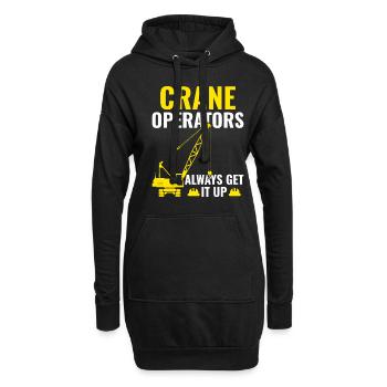 Les grutiers se lèvent toujours - Drôle - Sweat-shirt à capuche long Femme - noir - Devant