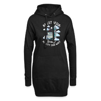 Infirmière anesthésiste parce que la réalité peut attendre - Sweat-shirt à capuche long Femme - noir - Devant