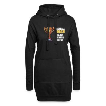 Baseball-Trainer, Anführer, Mentor, Legende - Hoodie-Kleid - Schwarz - Vorne