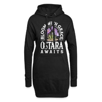 Pâques Eostre Printemps païen - Sweat-shirt à capuche long Femme - noir - Devant