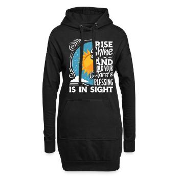 Pâques Eostre Printemps païen - Sweat-shirt à capuche long Femme - noir - Devant