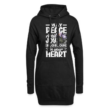 Pâques Eostre Printemps païen - Sweat-shirt à capuche long Femme - noir - Devant