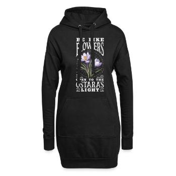 Pâques Eostre Printemps païen - Sweat-shirt à capuche long Femme - noir - Devant