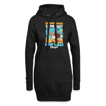 Volleyball Digging mehr als nur gute Stimmung hier! - Hoodie-Kleid - Schwarz - Vorne