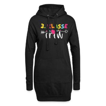 3. Klasse Crew Grundschule Schule - Hoodie-Kleid - Schwarz - Vorne