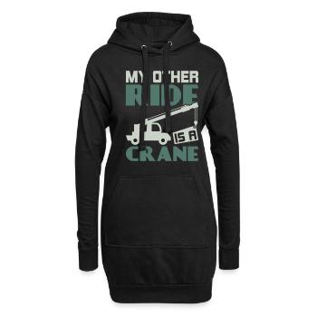 My Other Ride is a Crane - Lustiges Kranfahrer - Hoodie-Kleid - Schwarz - Vorne