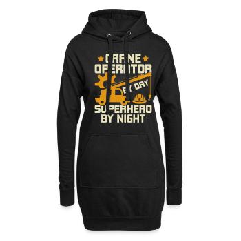 Crane Operator By Day - Lustiges Kranfahrer - Hoodie-Kleid - Schwarz - Vorne